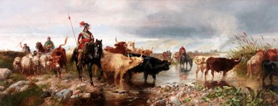 A Border Raid on an English Castle, 1880 by Richard Beavis